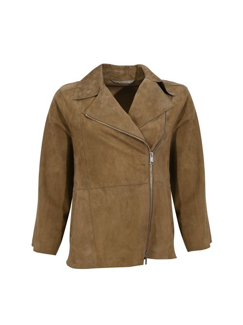 Giubbino Gaia in suede Salvia LEATHER AUTHORITY | GAIA037